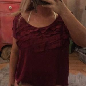 Lauren conrad xl wine top boho